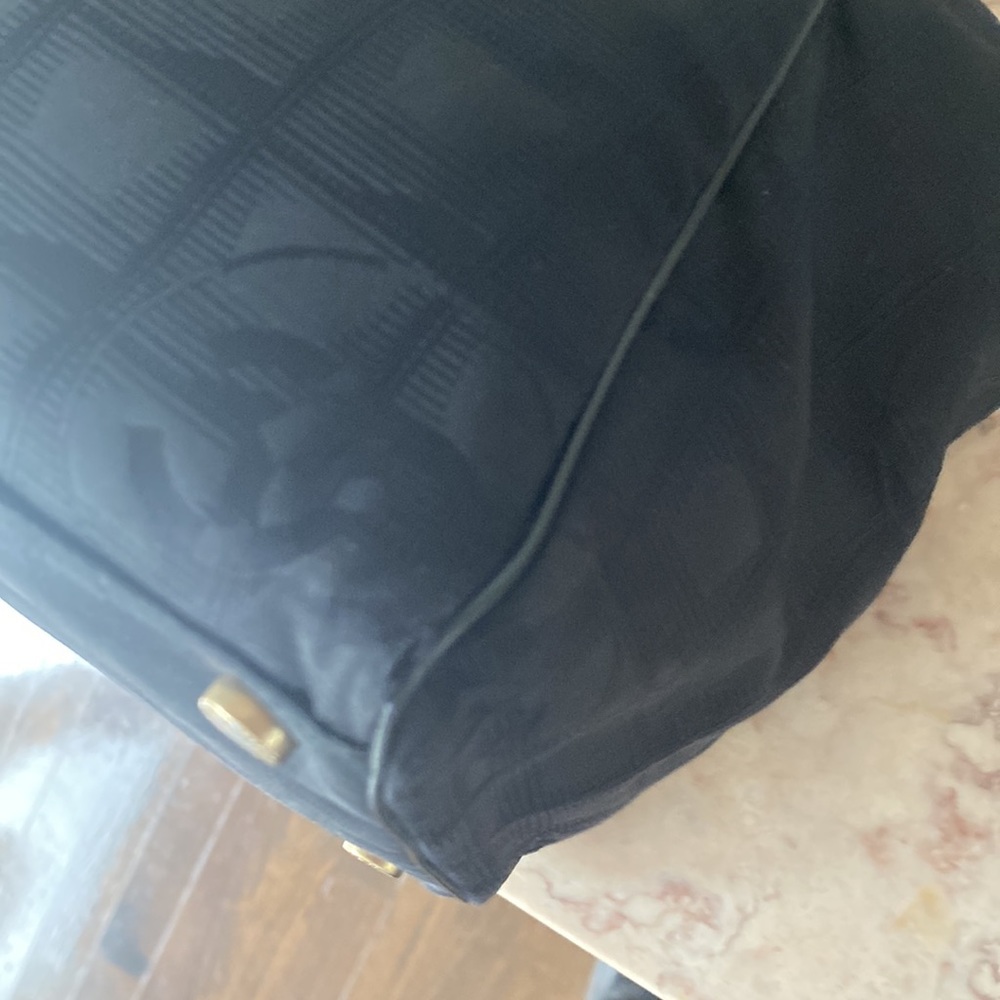 Authentic Chanel monogram nylon handbag black - Picture 9 of 17